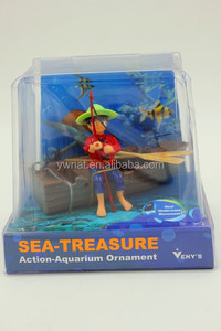 Décoration d'<span class=keywords><strong>aquarium</strong></span> en vente chaude, ornement à actionnement pneumatique, décoration d'<span class=keywords><strong>aquarium</strong></span>, garçon en bateau - Product Image 4