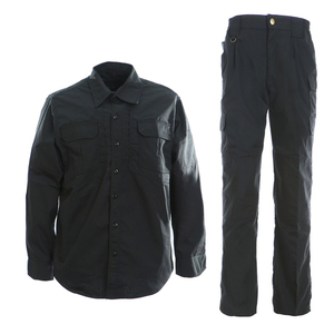 Camisa Táctica de Camuflaje Negra Estándar ISO, Uniforme Formal de Verano para Combate y Entrenamiento de Seguridad con Componente Superior - Product Image 1