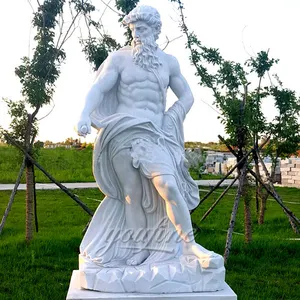 Statue de pivoine en marbre sculptée, 1 pièce, célèbre jardin
