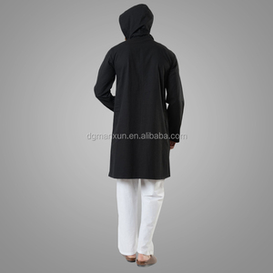 De algodón de los hombres con capucha tops hombres islámicos ropa más árabe túnica - Product Image 4