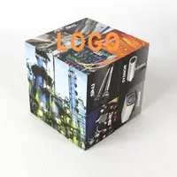 Magnetico pubblicità pieghevole promozionale immagine piazza pieghevole di puzzle cubo magico di plastica