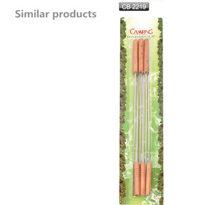 Brochettes en acier inoxydable de qualité alimentaire pour barbecue avec couteau de <span class=keywords><strong>boucher</strong></span>, 12 pièces - Product Image 3