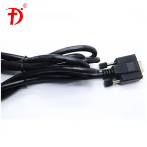 Alta calidad 6ft RS232 serie DB9 VGA conector de enchufe con Cable