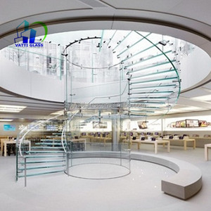 Verre de balustrade, vente de verre trempé laminé pour <span class=keywords><strong>escalier</strong></span> en colimaçon, garde-corps en verre trempé transparent, prix des panneaux de verre pour escaliers - Product Image 4