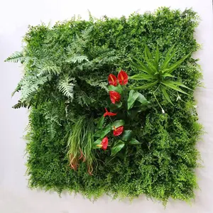 Naturale Vivid Finto Anti-aging Pannelli di Recinzione del Giardino Custom Parete Verde Scatola Artificiale Siepe per Esterno Giardino Verticale