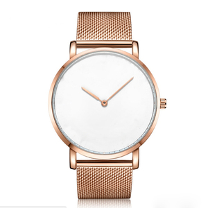 Orologio al quarzo nero orologio da polso Casual da donna e da uomo in maglia di acciaio inossidabile con Logo personalizzato