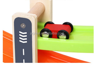 Legno <span class=keywords><strong>Auto</strong></span> Da Corsa Rampa Set 4 Corsie Pista <span class=keywords><strong>per</strong></span> I Più Piccoli bambini bambini - Product Image 6