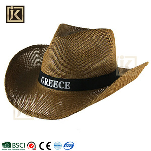 JAKIJAYI barato playa 100% sombrero de ala plana sombrero de vaquero mexicano promocional lemmy de paja sombrero de vaquero - Product Image 3