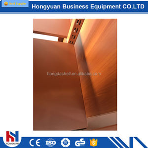 סופרמרקט חנות מסחרית גונדולה מדפי תצוגה מדפי עץ בצבע - Product Image 5