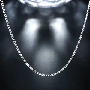 Excellent quality minimalist necklace silver plated chain