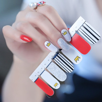 Autocollants à ongles pour filles, modèles célèbres,