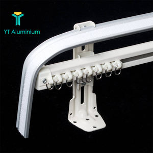 Алюминиевые аксессуары для занавесок, атласная никелевая бронзовая направляющая для занавесок, промышленная направляющая для раздвижных занавесок - Product Image 3