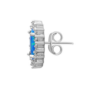 Miglior monili dell'argento sterlina 925 di nuovo disegno opale naturale pietra orecchini - Product Image 2