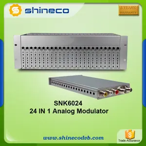 Modulador CATV 24 en 1 A/V RF para sistema de TV de Hotel