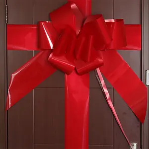 Pull up rosso grande gigante PP nastro Di Natale porta decorazione dell'arco