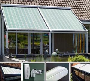 Motorisé En Plein Air Étanche Véranda Rétractable <span class=keywords><strong>Toit</strong></span> Pergola Auvent avec Moteur Tubulaire - Product Image 4