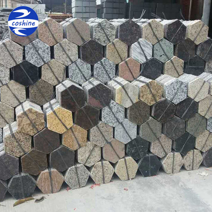 Bunte Billig Einfahrt Hexagon Granit Pflasterstein