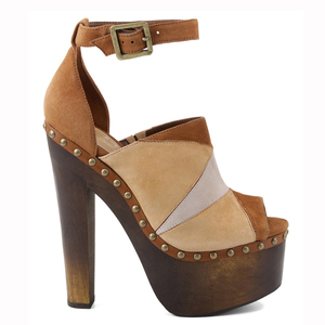 Sandali con Plateau da Donna in Camoscio Multicolore con <span class=keywords><strong>Borchie</strong></span> <span class=keywords><strong>Tacco</strong></span> a Blocco Moda Primavera Estate Scarpe Comode per Spiaggia e Feste Vendita all'Ingrosso - Product Image 4
