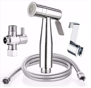 Pulvérisateur de bidet mural moderne en acier inoxydable 304 à double fonction, ensemble complet de bidet manuel - Product Image 1