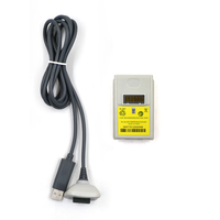 Kit de batterie rechargeable 4800mAH pour manette Xbox 360 Communication filaire en plastique noir et blanc
