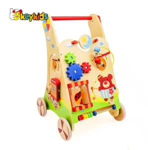 Andador educativo de madera para bebés, juguete de madera, W16E034