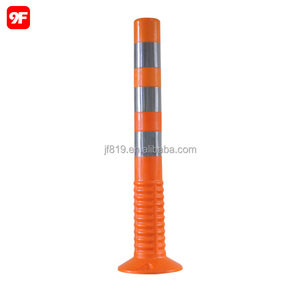 Bolardo de Tráfico de TPU, Poste Delimitador Flexible de 45/75 cm, Cinta Reflectante de Alta Intensidad, Naranja/Rojo/Negro - Product Image 2