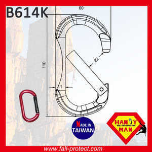 Outdoor Straight Gate Hook 23KN Rock Aluminum Climbing Carabiner - Product Image 5