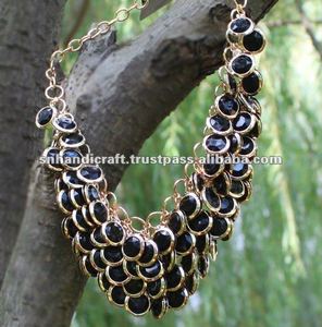 Most Popular Fashion Beaded Necklace with Gold/Silver Chain for Sale - Product Image 2