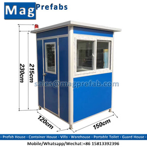 Prefab phẳng mái Sentry Booth cho cách nhiệt công cộng ngoài trời hiện đại container an ninh bảo vệ nhà thiết kế - Product Image 2