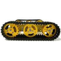 Doit RC Metal Robot Tank Chassis Mini T100 Crawler Tracked Vehicle with Plastic Track 2 Motors for for for Robot Platform