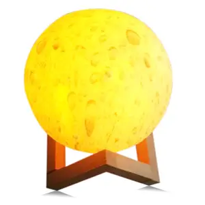 Lampada lunare da 20 cm 16 colori LED 3D Print Moon Light con supporto e telecomando e controllo Touch e lampada lunare ricaricabile USB