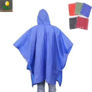 重型乙烯基户外雨衣成人尺寸可重复使用塑料聚氯乙烯雨披