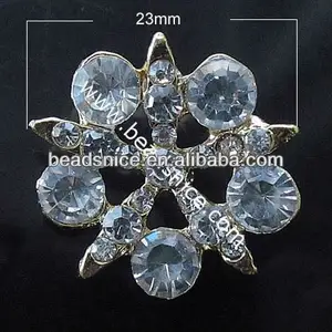 Botón de diamantes de imitación con envío gratis, 23mm, agujero: 2mm, sin níquel, seguro para plomo, ID 20252
