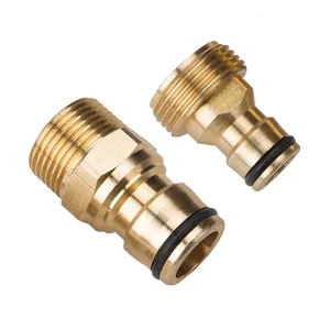 Hydraulic water brass quick hose fitting connector