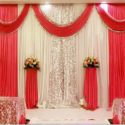 10FTX20FT結婚披露宴の結婚式の背景の装飾、スパンコールカーテンドレープスパンコールパネル、フォトブースの背景