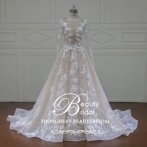 XF16120 mangas largas <span class=keywords><strong>vestido</strong></span> de <span class=keywords><strong>novia</strong></span> con pretty 3D flores balón <span class=keywords><strong>vestido</strong></span> <span class=keywords><strong>vestido</strong></span> de <span class=keywords><strong>novia</strong></span> - Product Image 1