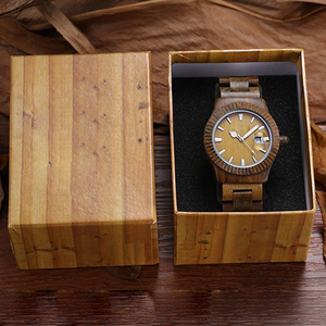 Pleine matériau <span class=keywords><strong>naturel</strong></span> date montre avec montre en <span class=keywords><strong>bois</strong></span> cas et bande de <span class=keywords><strong>bois</strong></span> - Product Image 3