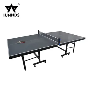 Mesa de ping pong para interiores y exteriores, juego de mesa plegable movible, al mejor precio, en venta