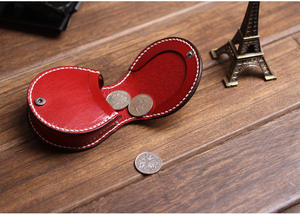 Portefeuille de pièces de <span class=keywords><strong>monnaie</strong></span> en cuir véritable, mini <span class=keywords><strong>porte</strong></span>-<span class=keywords><strong>monnaie</strong></span> vintage dur en forme circulaire, <span class=keywords><strong>trieur</strong></span>, - Product Image 2