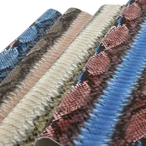 Производитель Мексиканская Поверхностная печать питон Печатный синтет имитация змеиной кожи синтетический PU принт искусственная кожа ручной работы ткань