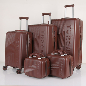 <strong>pink</strong> 5pc Newest Hard Plastic Luggage Abs Plastic Materials Valise Spinner Wheel PC ABS <strong>Suitcase</strong> - Product Image 6
