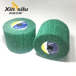 180 #   8698 Roue de polissage satinée à lamelles en nylon non tissé <span class=keywords><strong>avec</strong></span> trou de fixation |   Outil de meulage abrasif pour la finition des métaux - Product Image 1