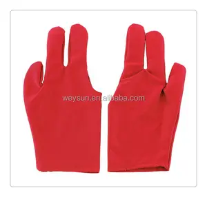 Оптовые продажи обычная выемка для кия-Прочная нейлоновая перчатка с 3 пальцами для бильярдного бассейна Snooker Cue Shooter