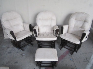 1615-2070 Solid Wood Glider Rocker & Ottoman - Product Image 1