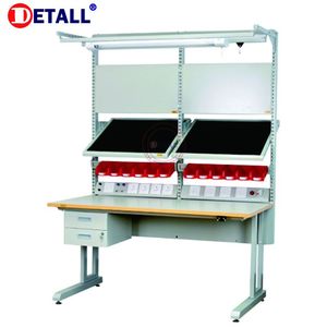 Detall Metal Steel Frame Factory Foldable ESD <strong>Worktable</strong> with Industrial L Shape Table Leg - Product Image 2