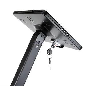 Tentoonstelling Metalen Tablet Floor Stand Met Slot Voor Ipad