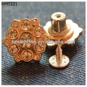 ผลึกเพชรแฟชั่นโลหะปุ่มกางเกงยีนส์ - Product Image 1