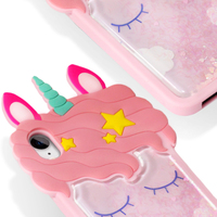 Lovebay — coque de téléphone 3D en silicone souple pour iphone XR, étui avec liquide de sable mouvant, licorne et 3D tendance, 2018