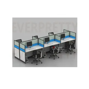 Nuovo Design tavolo per Laptop da ufficio di fascia alta 6 persone Workstation per Computer mobili per ufficio di alta qualità
