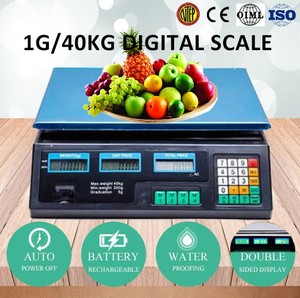 LPN <span class=keywords><strong>OIML</strong></span> ميزان لاحتساب السعر الوزن وظيفة ABS البلاستيك LED LCD 40 كجم 220V 110V كوانشنغ 4 قطعة/الشركة التونسية للملاحة CE بنفايات ACS-03 CN; زهي AC/DC - Product Image 4